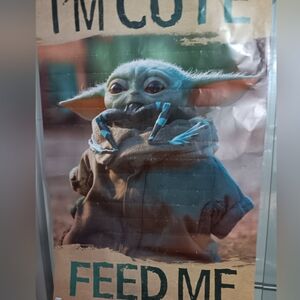 Baby Yoda Poster with Text